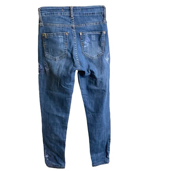 BEBELA Blue Denim Jeans Butterfly Embroidered Girls Size 36/USA 4 - Picture 9 of 11